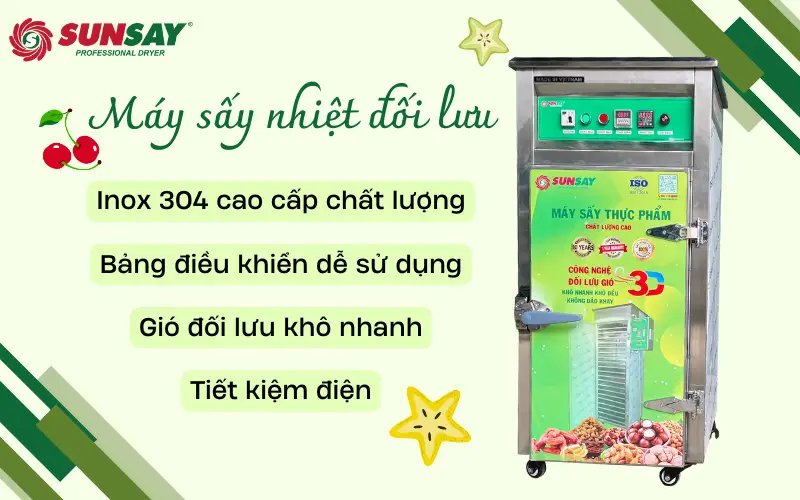 Máy sấy nhiệt đối lưu mini chất lượng cao phù hợp cho gia đình