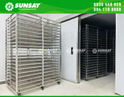 Xe đẩy khay sấy công nghiệp cho phòng sấy
