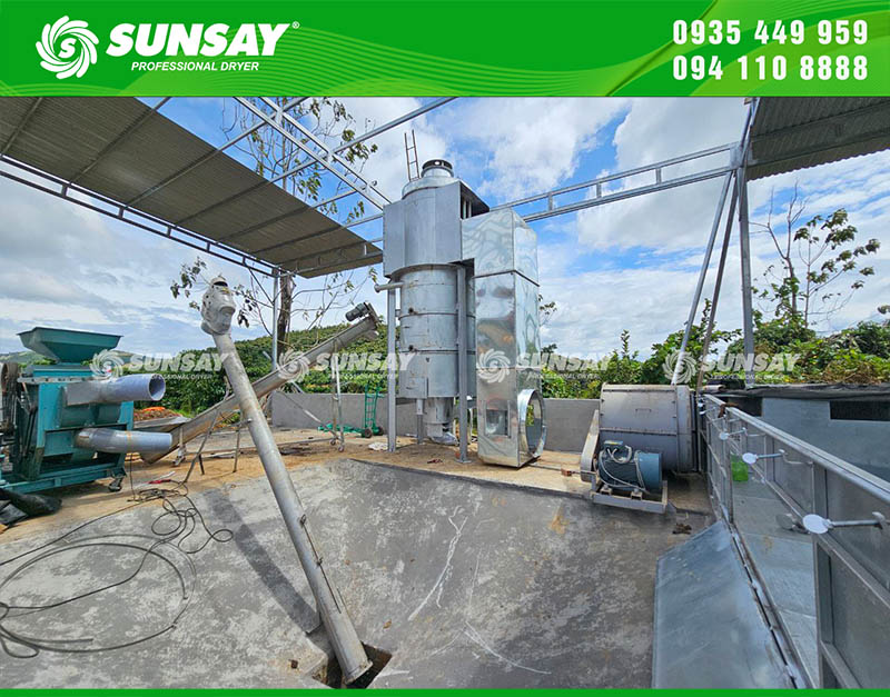 Lò đốt trấu SUNSAY được trang bị hệ thống tự động hóa hoàn toàn