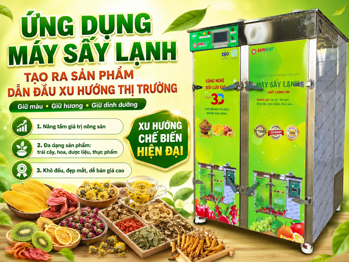 Ứng dụng máy sấy lạnh đang trở thành xu hướng tất yếu giúp doanh nghiệp nâng cao chất lượng sản phẩm và đáp ứng nhu cầu tiêu dùng hiện đại