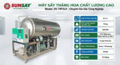 Thông số kỹ thuật của máy sấy thăng hoa 70kg