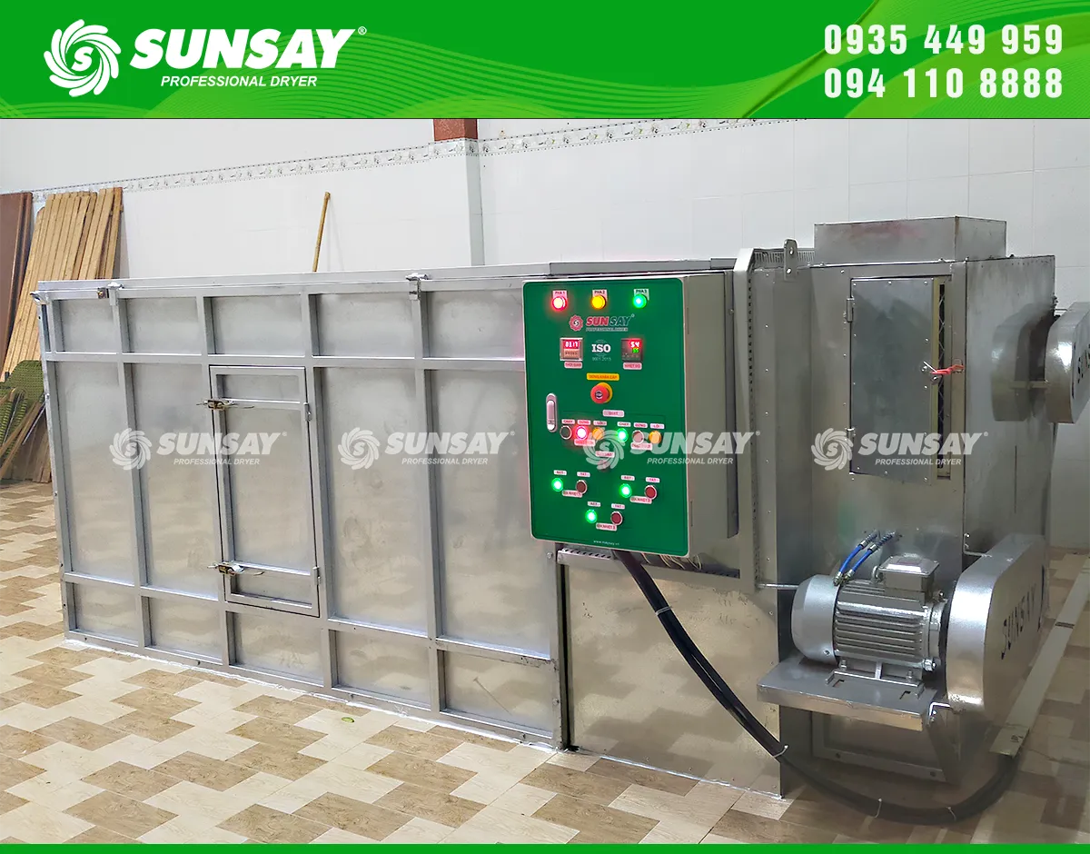 Cung cấp máy sấy vĩ ngang 1 tấn đến Đồng Nai để sấy bí đao