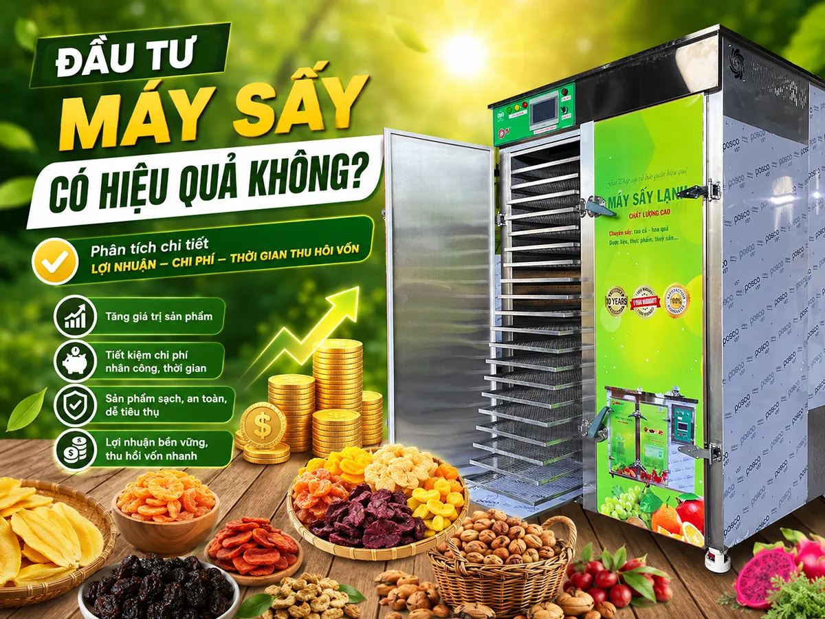 Đầu tư máy sấy có hiệu quả không phụ thuộc vào việc bạn chọn đúng công nghệ hay không.