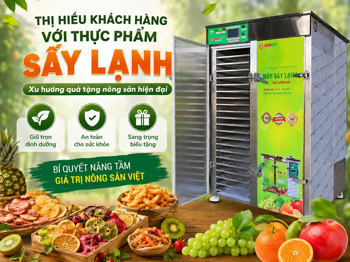 Sự thay đổi trong thị hiếu khách hàng với thực phẩm sấy lạnh đang mở ra cơ hội lớn cho các doanh nghiệp đầu tư vào công nghệ chế biến nông sản chất lượng cao.