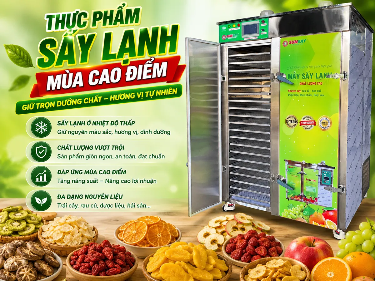 Kinh doanh thực phẩm sấy lạnh mùa cao điểm giúp cơ sở tăng doanh thu nếu chuẩn bị tốt sản phẩm, bao bì và kênh bán hàng.