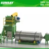 Máy sấy thùng quay theo mẻ 300kg hỗ trợ xử lý nguyên liệu dạng bột, hạt và vụn.